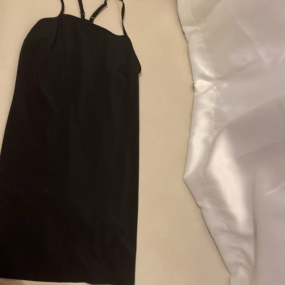 Cute black summer dress with built-in shorts